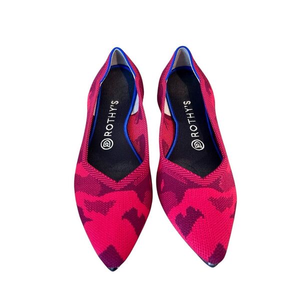 Rothy's Shoes - Rothy’s ‘The Point’ Red Camo Flat Size 9